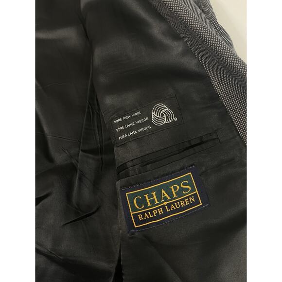 Chaps Ralph Lauren Men Blazer Gray Wool Suit Jacket Sport Coat 48 - Picture 7 of 10